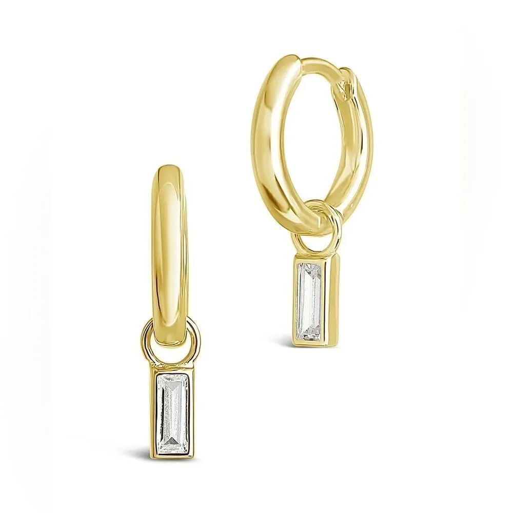 Diamond hoop earrings N897
